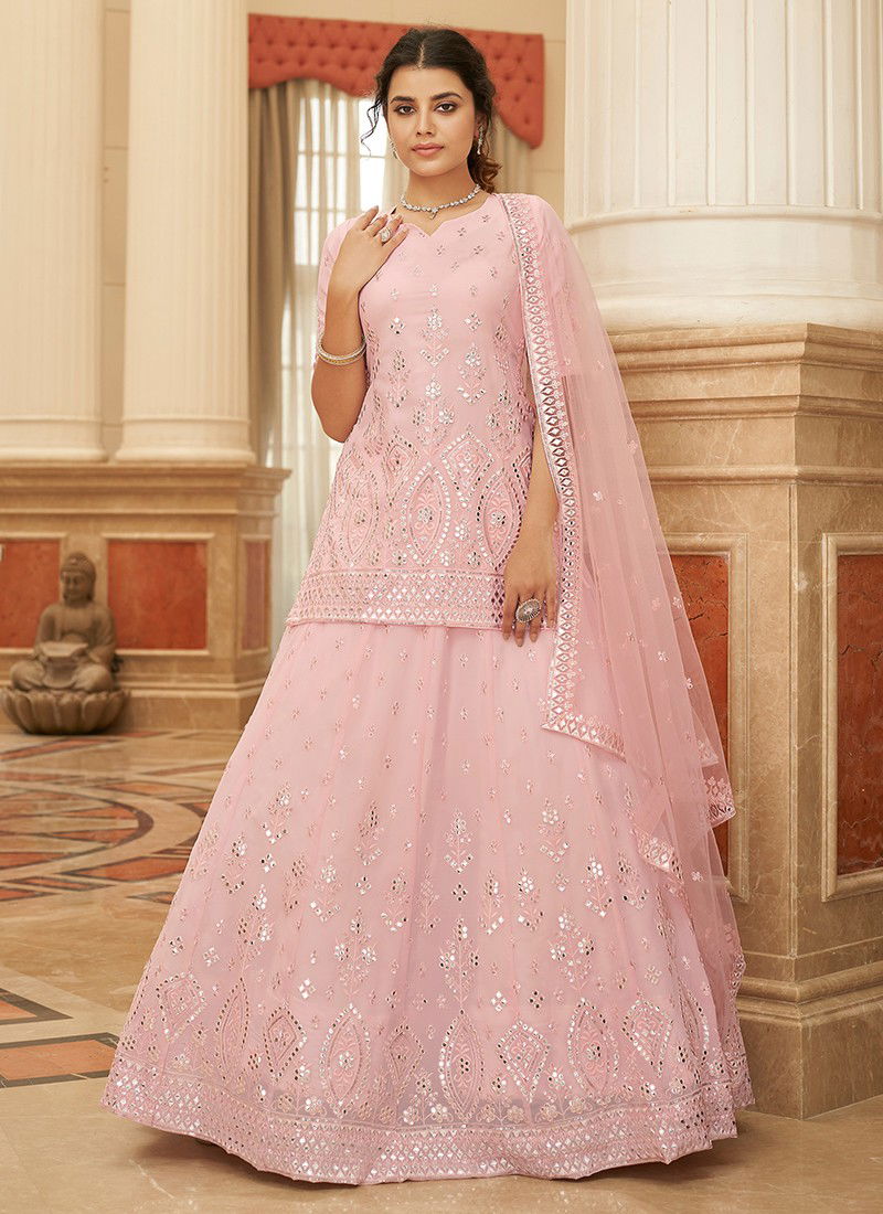 Pink Colour Kf Parampara 2 Heavy Stylish Party Wear Lehenga Collection 1962